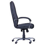 Офісне крісло для керівника AMF Марсель чорний-кожзам ANYFIX, фото 4