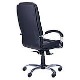 Офісне крісло для керівника AMF Марсель чорний-кожзам ANYFIX, фото 6