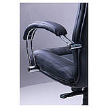 Офісне крісло для керівника AMF Марсель чорний-кожзам ANYFIX, фото 8