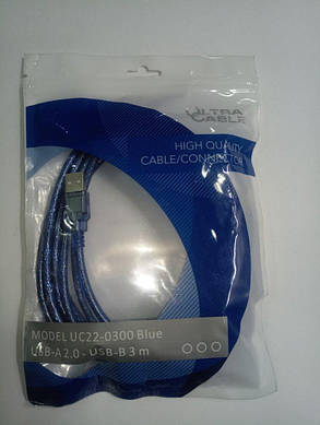 Usb подовжувач USB A plug - USB-B socket (Ultra UC22-0300), фото 3