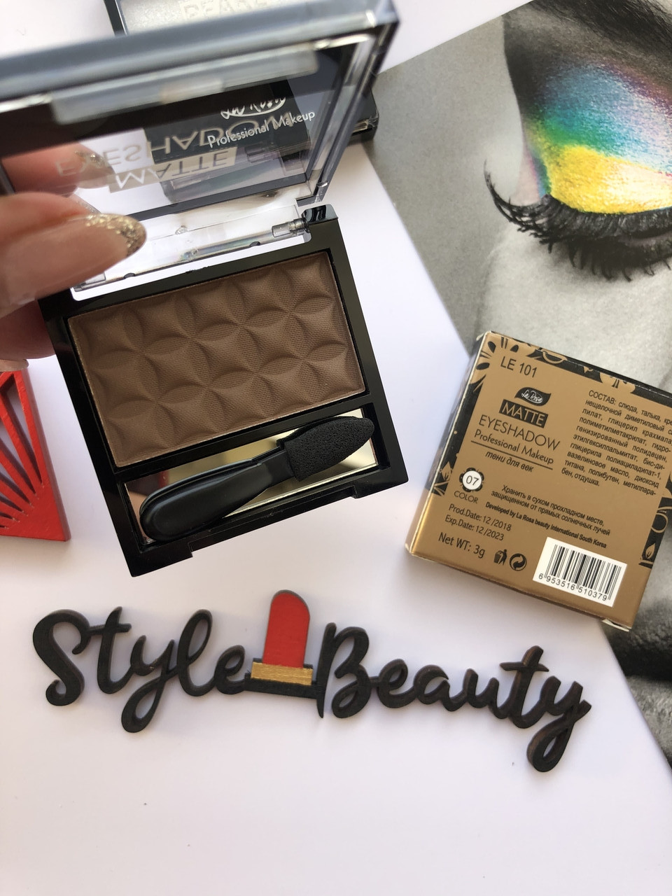 LA ROSA Тіні для очей одинарні LE 101-7 Matte eyeshadow