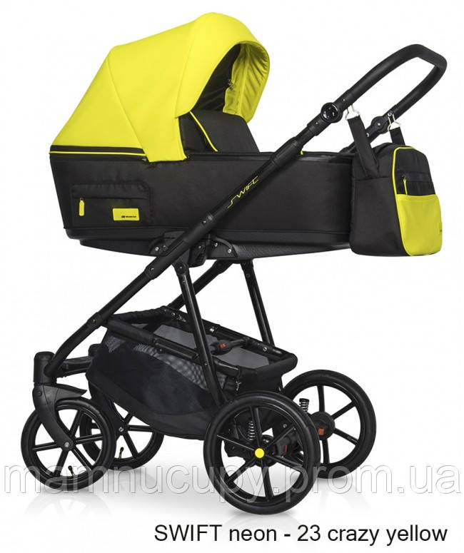 Дитяча універсальна коляска 2 в 1 Riko Swift Neon 23 Crazy Yellow