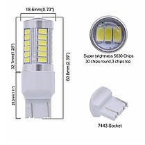 Світлодіодна лампа LED T20 4014-33SMD LENS жовтий (ціна за 1 штуку), фото 2