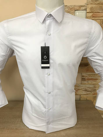 Біла сорочка Fiorenzo L-201 кнопка, фото 1