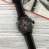 AMST 3022P Black-Red Fluted Wristband, фото 3