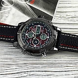 AMST 3022P Black-Red Fluted Wristband, фото 5