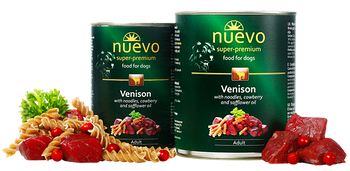 Блок консервованого корму для собак з дичиною та брусницею Nuevo Adult 6*400