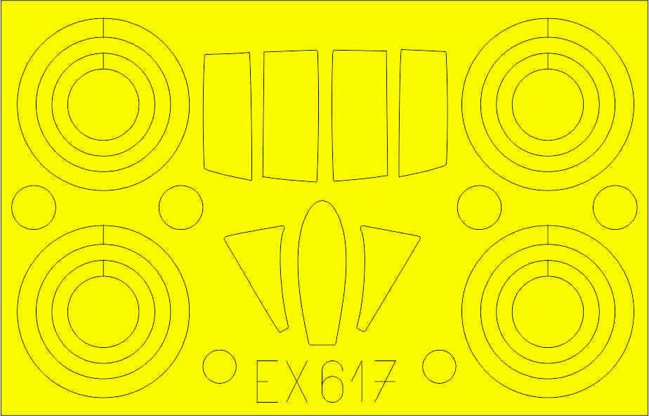 Маски для збірної моделі літака Міг-25ПД (ICM). 1/48 EDUARD EX617