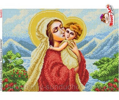 Схема для вишивки бісером Бисер-Арт Мадонна з немовлям (А603), фото 1