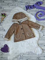 Пальто Baby Girl на девочку с мехом на рост 75-86 см