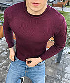 Джемпер чоловічий светр бордовий стильний