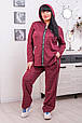 Спортивний костюм великого розміру Квін марсала (54-68), фото 7