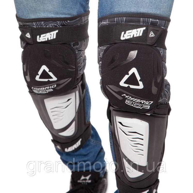 Мотонаколінники Leatt Knee Guard 3DF подовжені Білі, фото 1