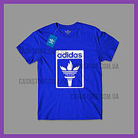 Футболка Adidas Originals 'Torch Logo' с биркой | Адидас | Синяя