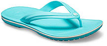 Вьетнамки женские Кроксы Крокбенд Флип оригинал / Crocs Crocband Flip (11033), Голубые 37