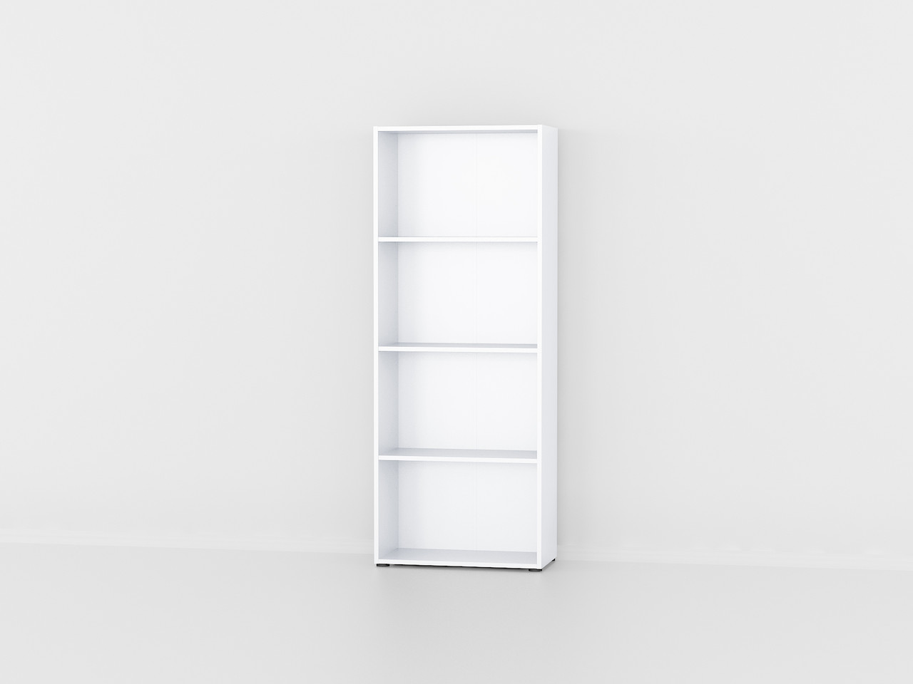 Стелаж книжковий відкритий з ДСП Вертикальний стелаж для офісу на 4 полиці 60 см Підлогова полиця для книг, фото 1