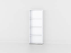 Стелаж книжковий відкритий з ДСП Вертикальний стелаж для офісу на 4 полиці 60 см Підлогова полиця для книг