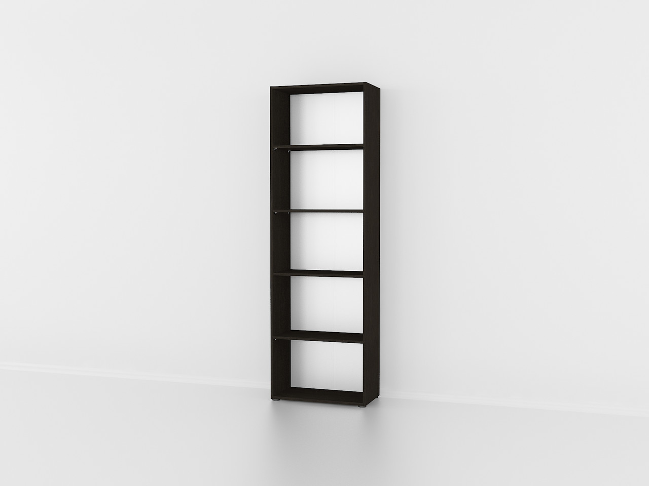 Підлоговий стелаж для книг і декору Книжкова полиця з Ламінованого ДСП Стелажі на 5 полиць 60 см, фото 1