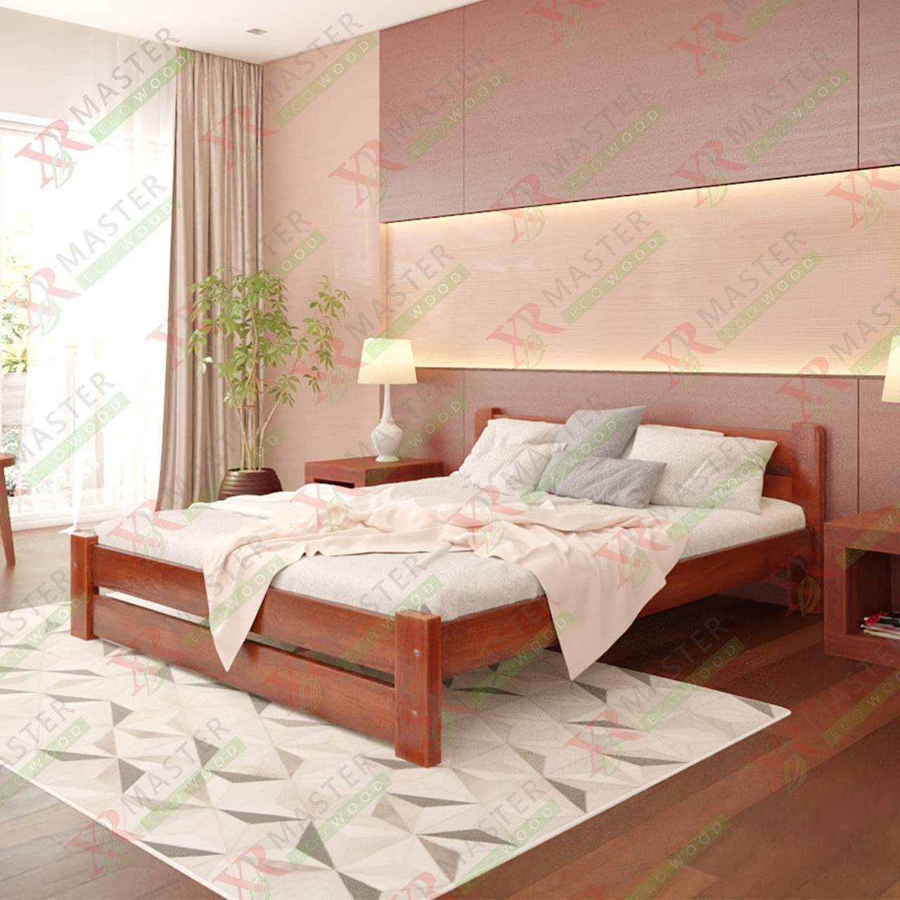 ДЕРЕВ'ЯНЕ ЛІЖКО "Вікторія" (120х200см)