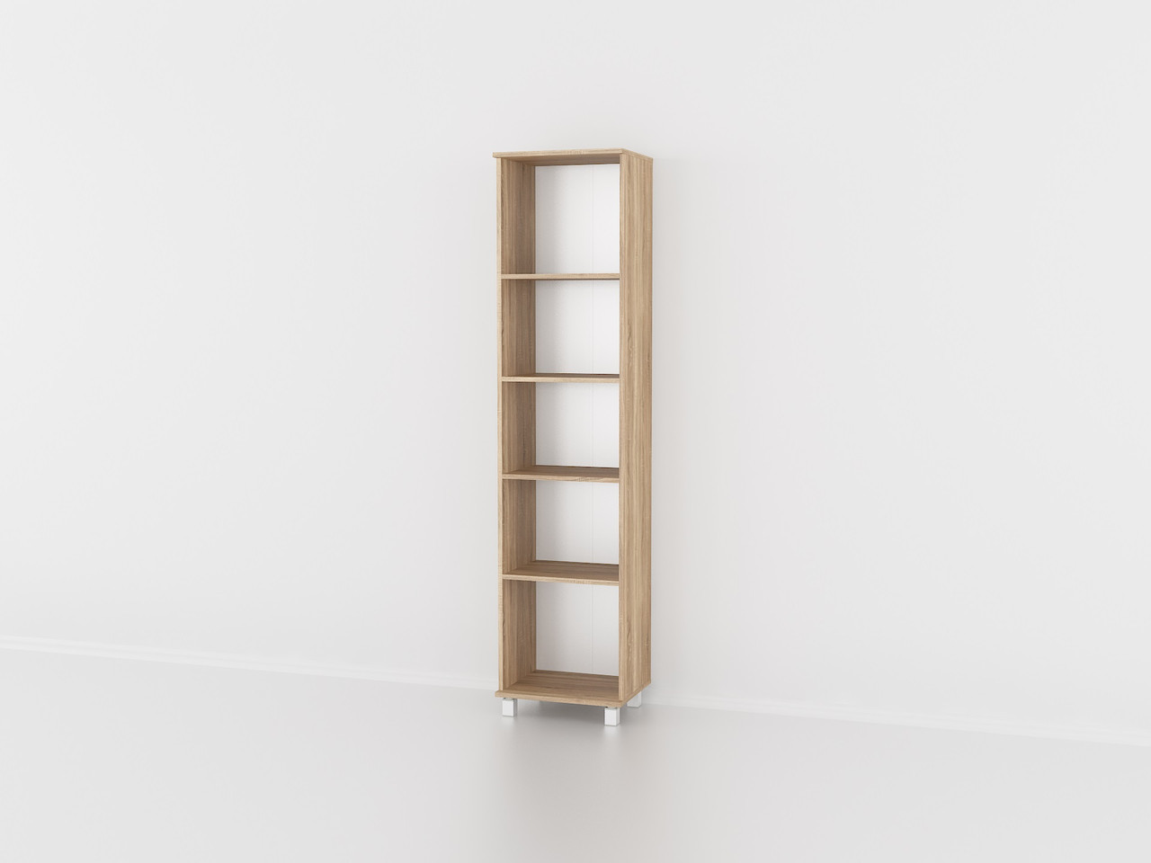 Висока підлогова полиця для книг і квітів на 5 комірок з ДСП Книжкові стелажі в інтер’єрі кімнати 450 мм, фото 1