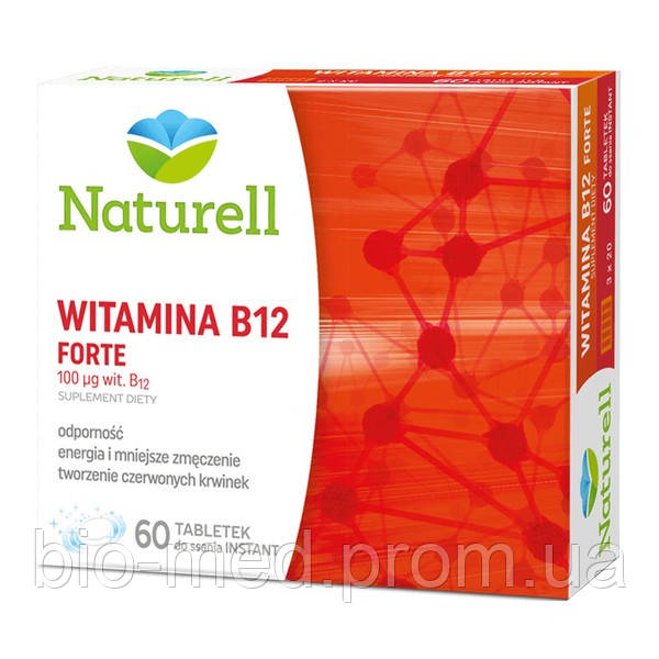 Naturell Witamina B12 FORTE — для підтримки імунітету, 60 шт., фото 1