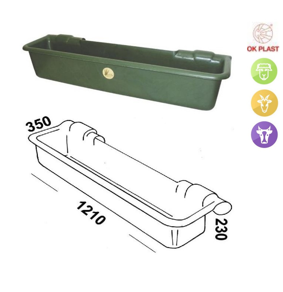 Годівниця коритом 50л OK PLAST