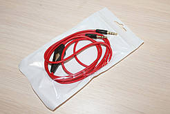 Аудіокабель AUX з мікрофоном 1m