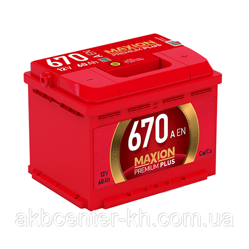 Автомобільний акумулятор MAXION PREMIUM Plus 6СТ-60 А2HE R