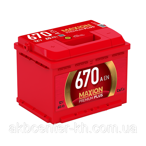 Автомобільний акумулятор MAXION PREMIUM Plus 6СТ-60 А2H L, фото 1