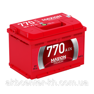 Автомобільний акумулятор MAXION PREMIUM 6СТ-77 А2E R
