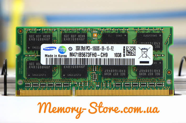 Оперативна пам'ять для ноутбука Samsung DDR3 2GB PC3-10600s 1333MHz sodimm, б/в, фото 1