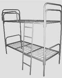 Ліжко двоярусне металеве для гуртожитків 1900х800 мм. Основа, каркас двоповерхового ліжка для хостелу