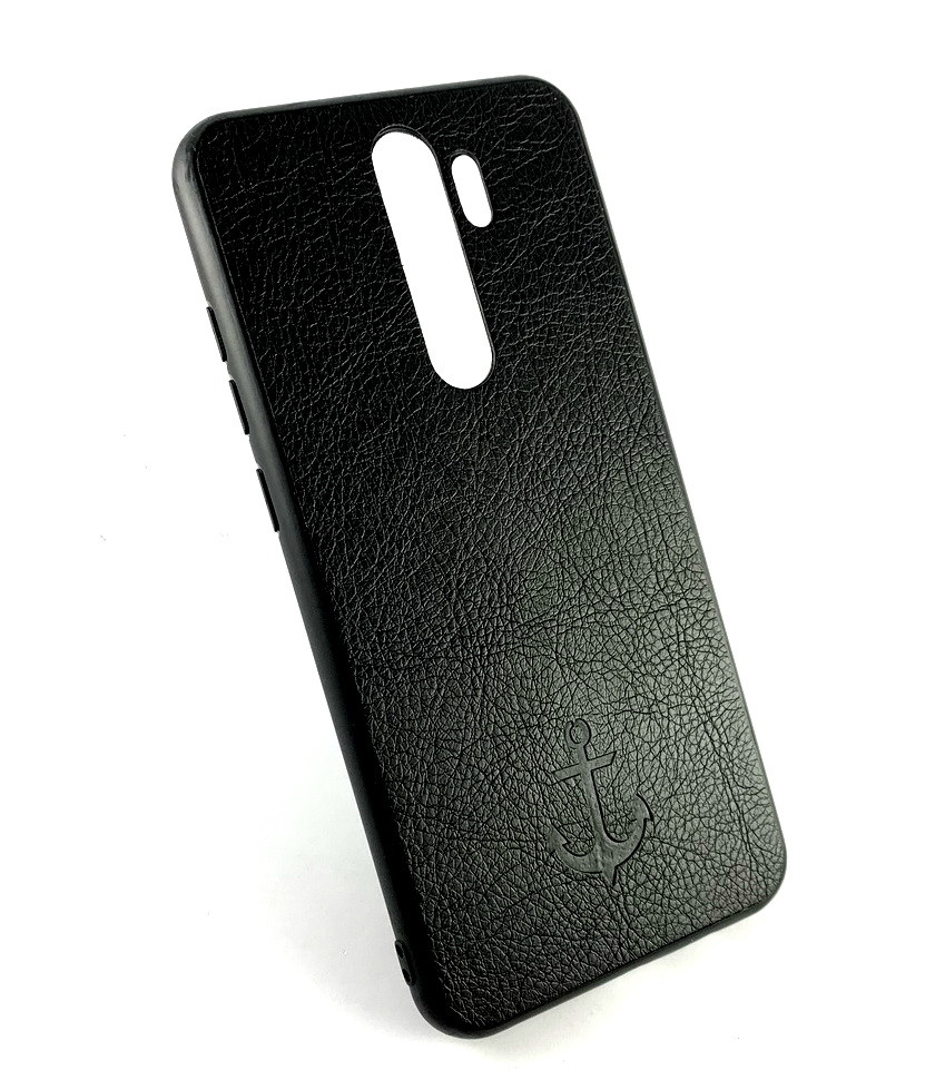 Чохол накладка на задню панель Magnetic Leather Case для Xiaomi Redmi Note 8 Pro з магнітом чорний