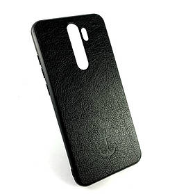 Чохол накладка на задню панель Magnetic Leather Case для Xiaomi Redmi Note 8 Pro з магнітом чорний