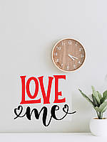 Наклейка вінілова Моя любов♡ 970x800 мм чорно-червоний Подарунок на 8 березня коханій дівчині, жінці, мамі,