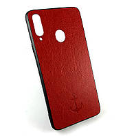 Чехол накладка для Samsung A20s, A207 противоударный бампер Magnetic Leather Case с магнитом красный