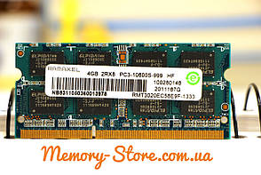 Оперативна пам'ять для ноутбука Ramaxel DDR3 4GB PC3-10600S PC3-12800s SODIMM (б/у), фото 1