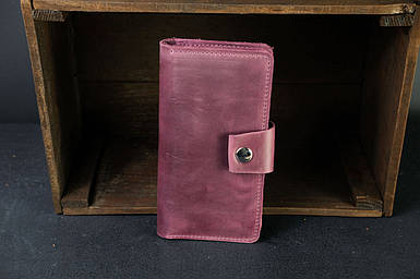 Жіночий гаманець клатч Нова з натуральної шкіри колір Бордо