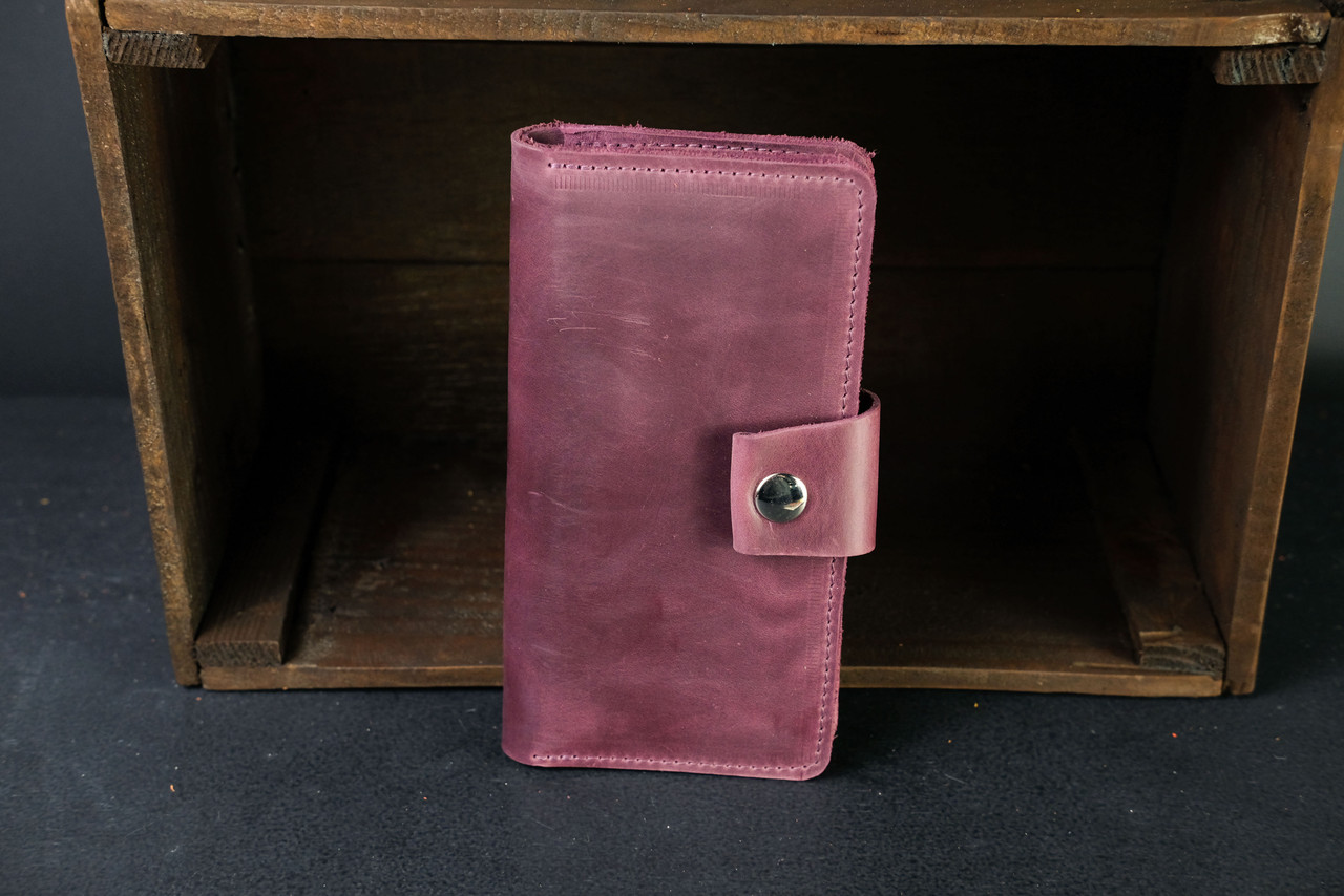 Жіночий гаманець клатч Нова з натуральної шкіри колір Бордо