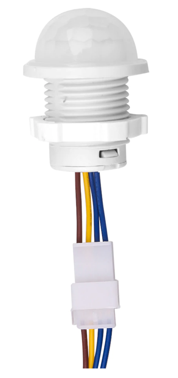 Датчик руху 220В, 4м, 20с, LED - 40ВТ, лампа розжарювання - 200Вт, 120 ° ІЧ PIR