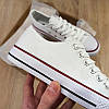 Білі кеди ТІЛЬКО 38 р конверси в стилі Converse all star кеди сітка низькі, фото 7