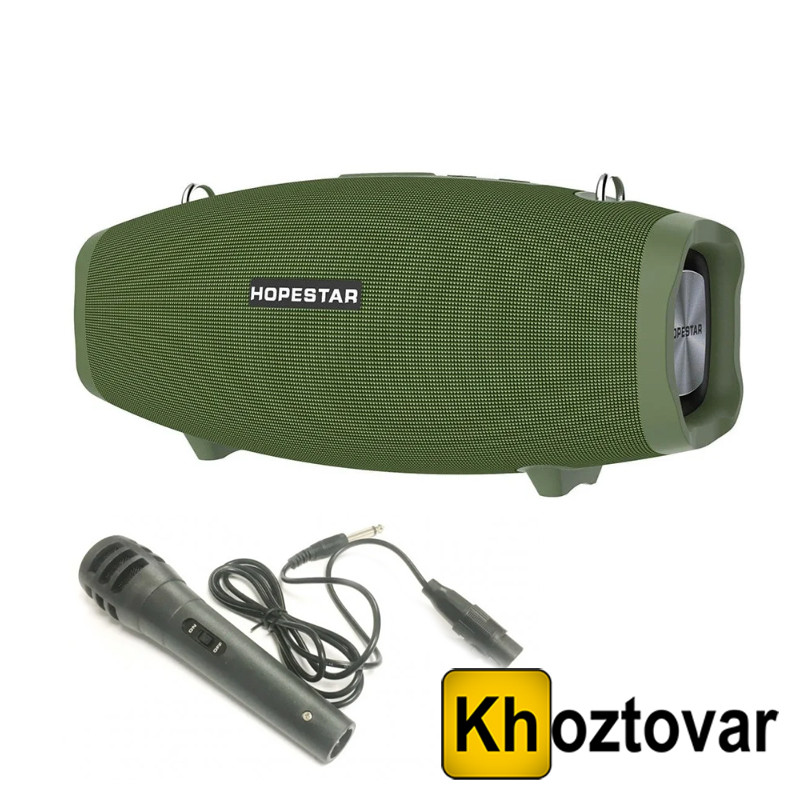 Портативна колонка Bluetooth Hopestar X/H1 ⁇ Дротовий мікрофон ⁇ Блок живлення 15V3A