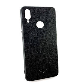 Чохол накладка для Samsung A10s, A107 на задню панель Magnetic Leather Case з магнітом чорний