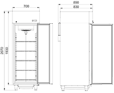Професійна холодильна шафа -5+5С на 700л Juka SD70М, фото 3