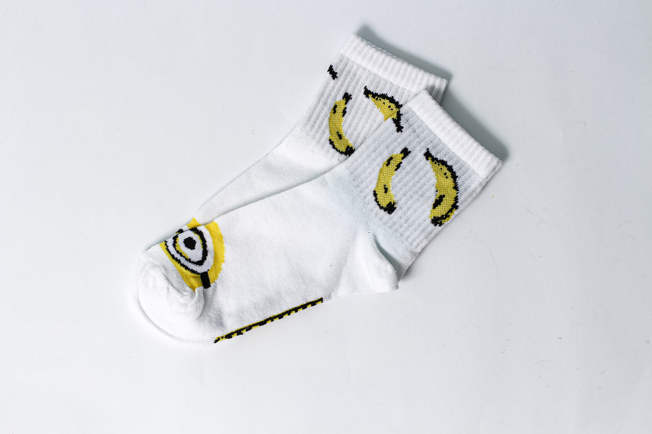 Шкарпетки LOMM Міньйони (банани), One size (37-43), фото 1