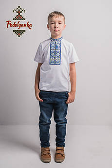 Вишиванка для хлопця Оберіг жовто-блакитна 152