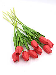Штучні тюльпани Real touch червоний