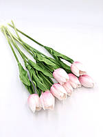 Искусственные тюльпаны силиконовый нежно-розовый