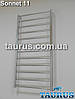 Стильна Нержавіюча сушарка для рушників Sonnet 11/1050х450. Кругла перемичка 16 мм і стійка квадрат 30х30, фото 3