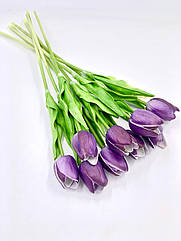 Штучні тюльпани силіконовий фіолетовий